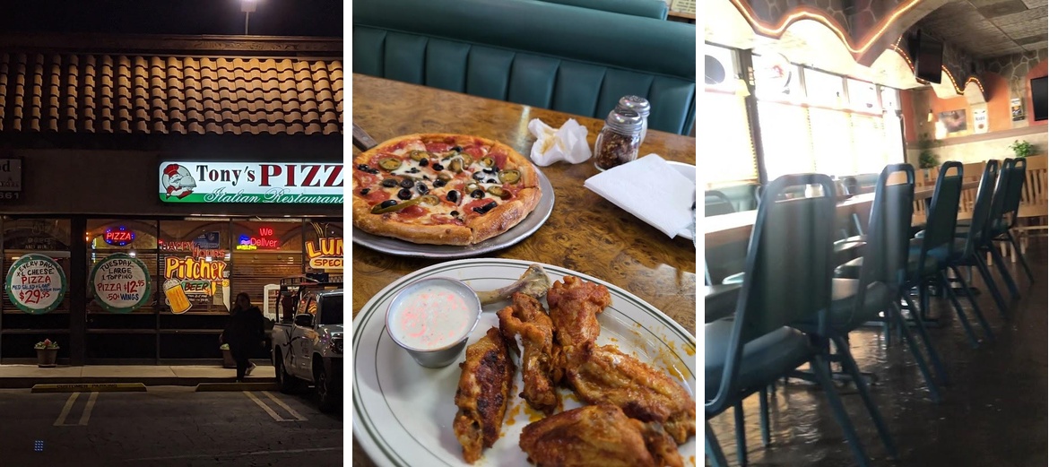Tony's Pizza Menu
