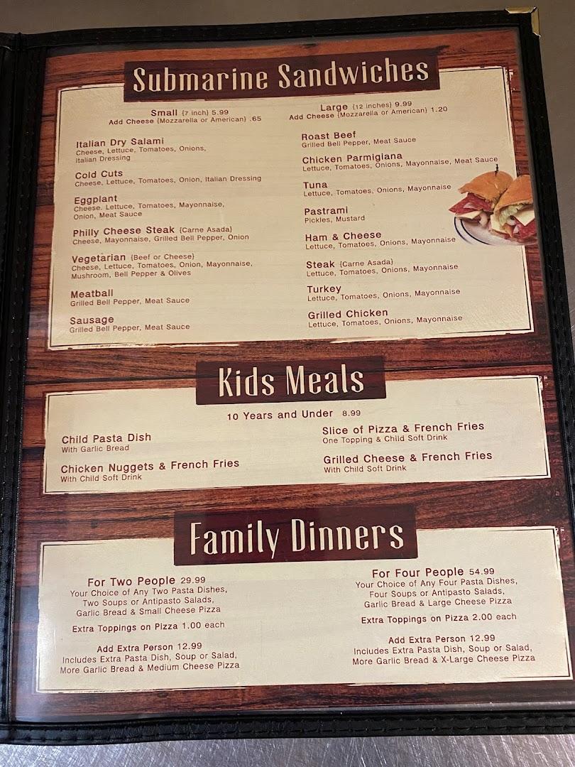 Tony's Pizza Menu image 4